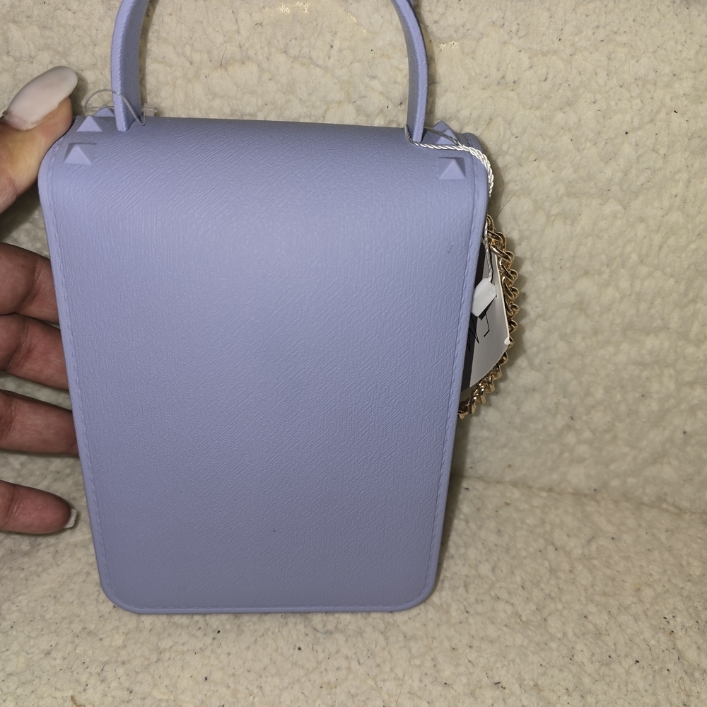 Elegant Blue Mini Bag with Gold Bee Detail - Picture 9 of 13